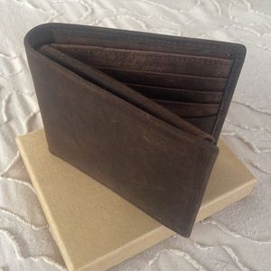 Brown Leather Wallet by Stay Fine